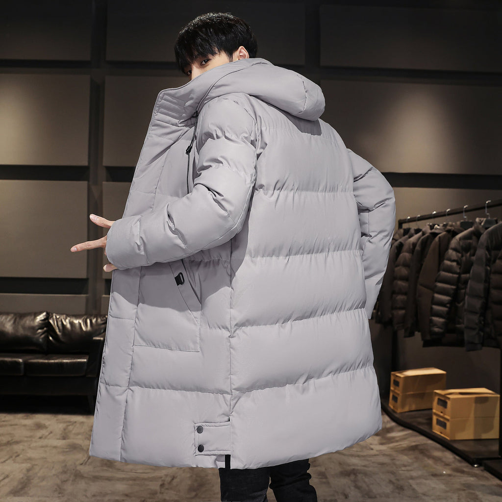 Daan | Men's Warm Padded Hooded Winter Coat with Extended Length