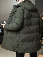 Daan | Men's Longline Hooded Puffer Parka with Warm Padding
