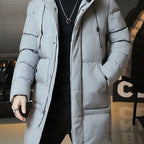 Daan | Men's Longline Hooded Puffer Parka with Warm Padding