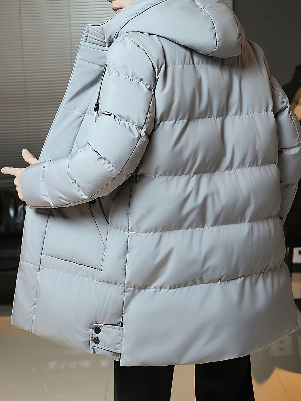 Daan | Men's Longline Hooded Puffer Parka with Warm Padding