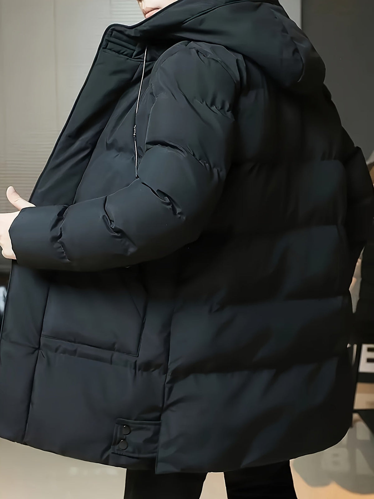 Daan | Men's Longline Hooded Puffer Parka with Warm Padding
