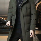 Daan | Men's Longline Hooded Puffer Parka with Warm Padding