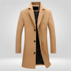Daan | Classic Men's Long Wool Winter Coat for Timeless Warmth