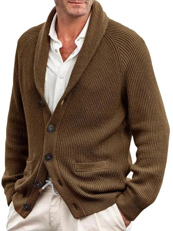 Daan | Men's Shawl Collar Button-Up Cardigan Sweater