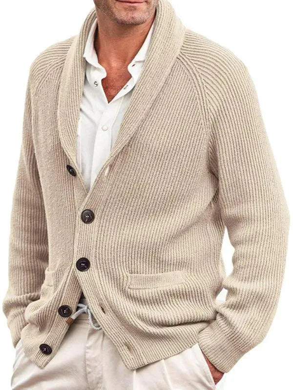 Daan | Men's Shawl Collar Button-Up Cardigan Sweater
