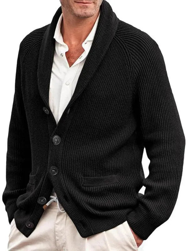 Daan | Men's Shawl Collar Button-Up Cardigan Sweater