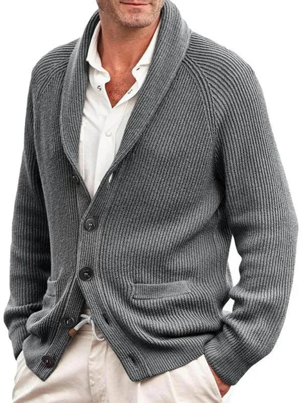 Daan | Men's Shawl Collar Button-Up Cardigan Sweater