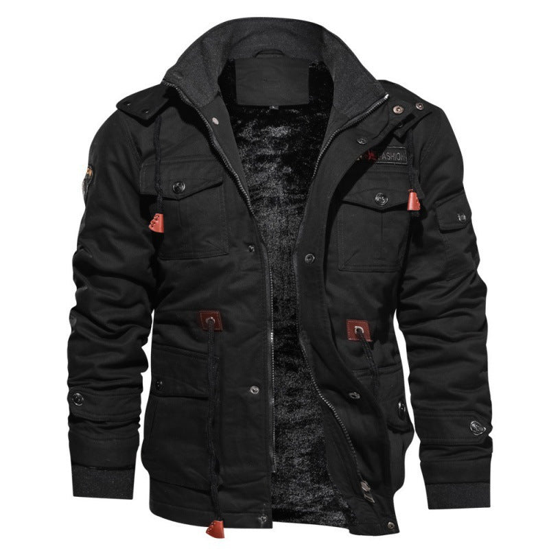 Dario | Men's Warm Fleece-Collar Winter Jacket with Multiple Pockets