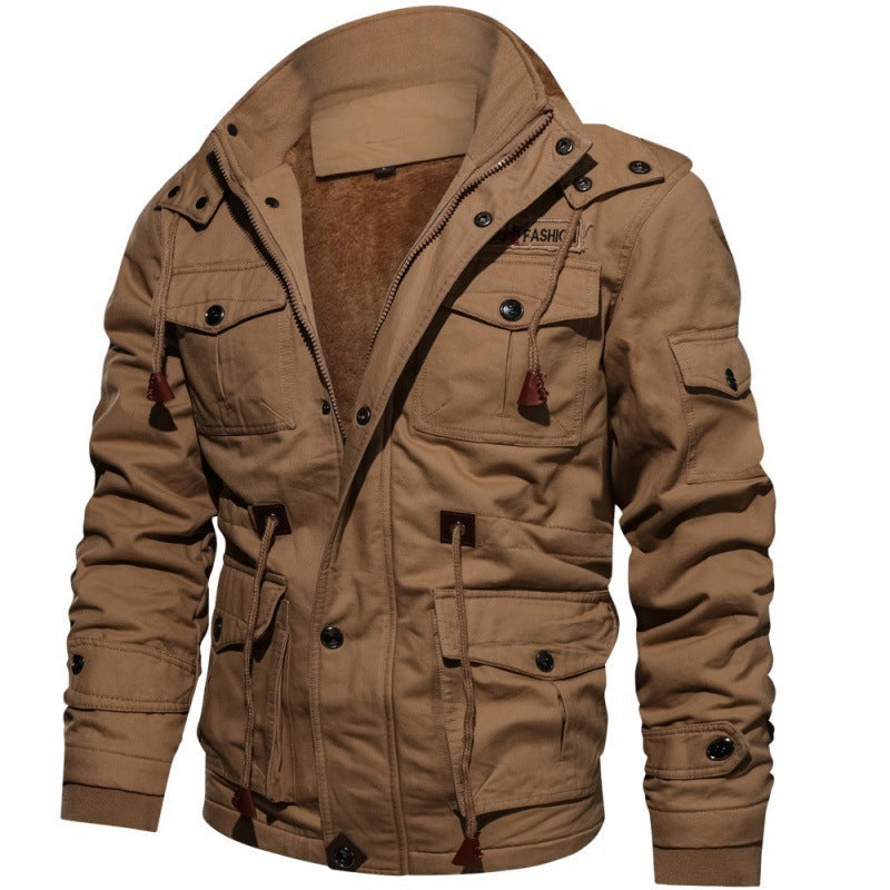 Dario | Men's Warm Fleece-Collar Winter Jacket with Multiple Pockets