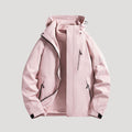 Women's Windbreaker Jacket with Hood and Zipper Pockets