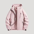Women's Windbreaker Jacket with Hood and Zipper Pockets