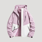 Women's Windbreaker Jacket with Hood and Zipper Pockets