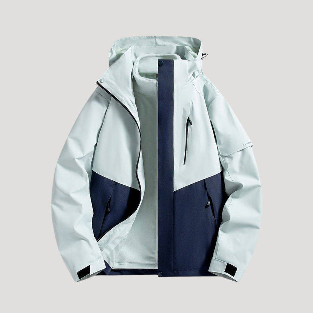 Women's Windbreaker Jacket with Hood and Zipper Pockets