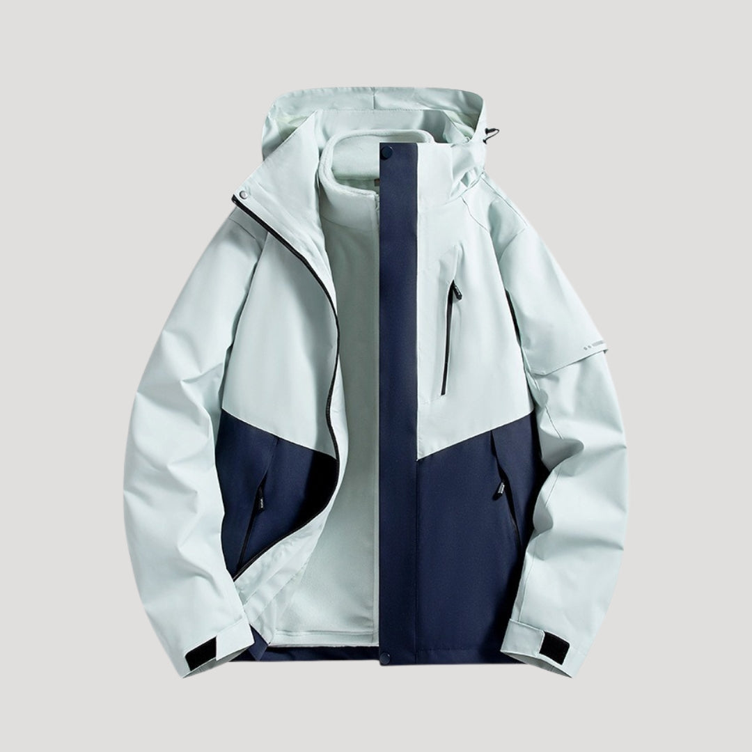 Women's Windbreaker Jacket with Hood and Zipper Pockets