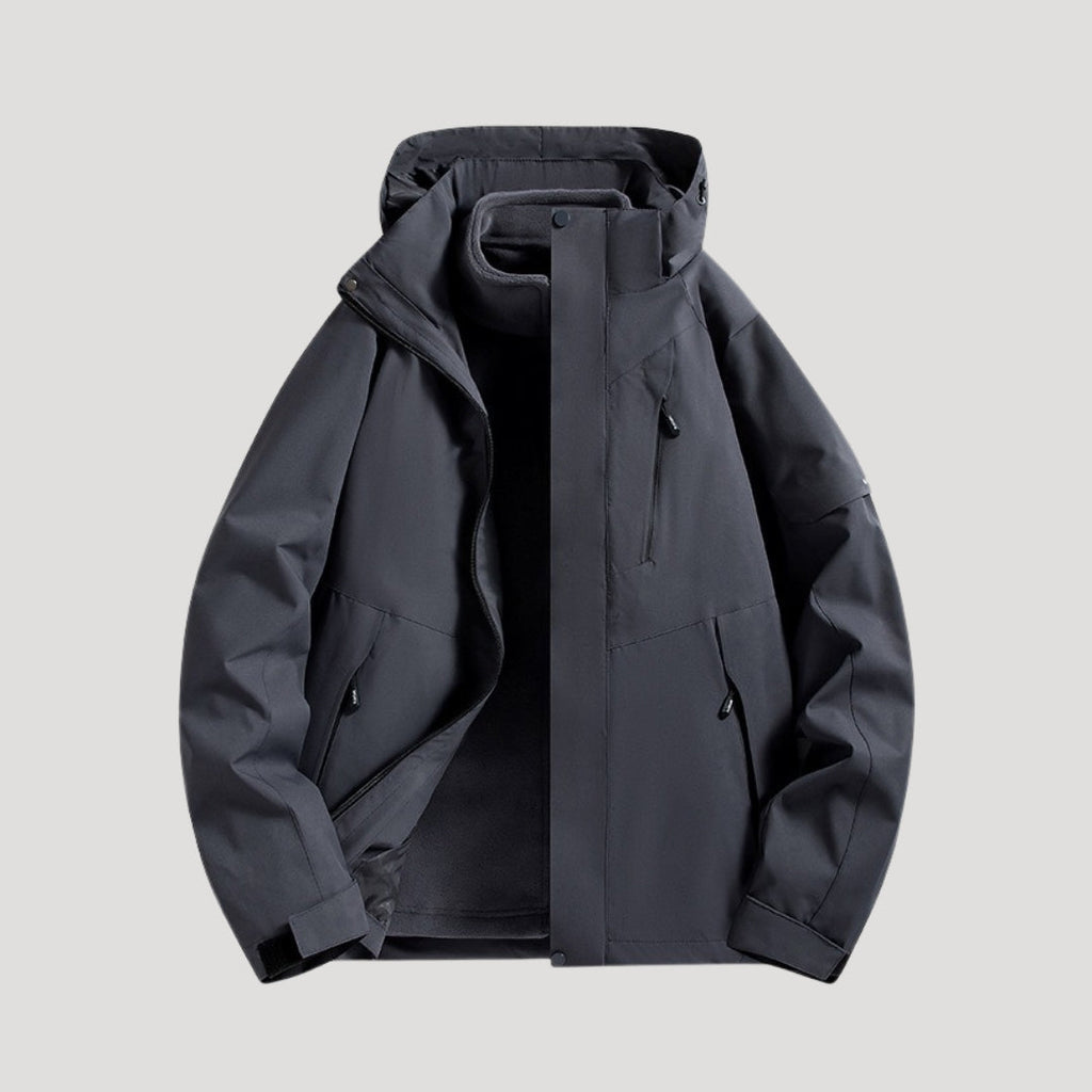 Women's Windbreaker Jacket with Hood and Zipper Pockets