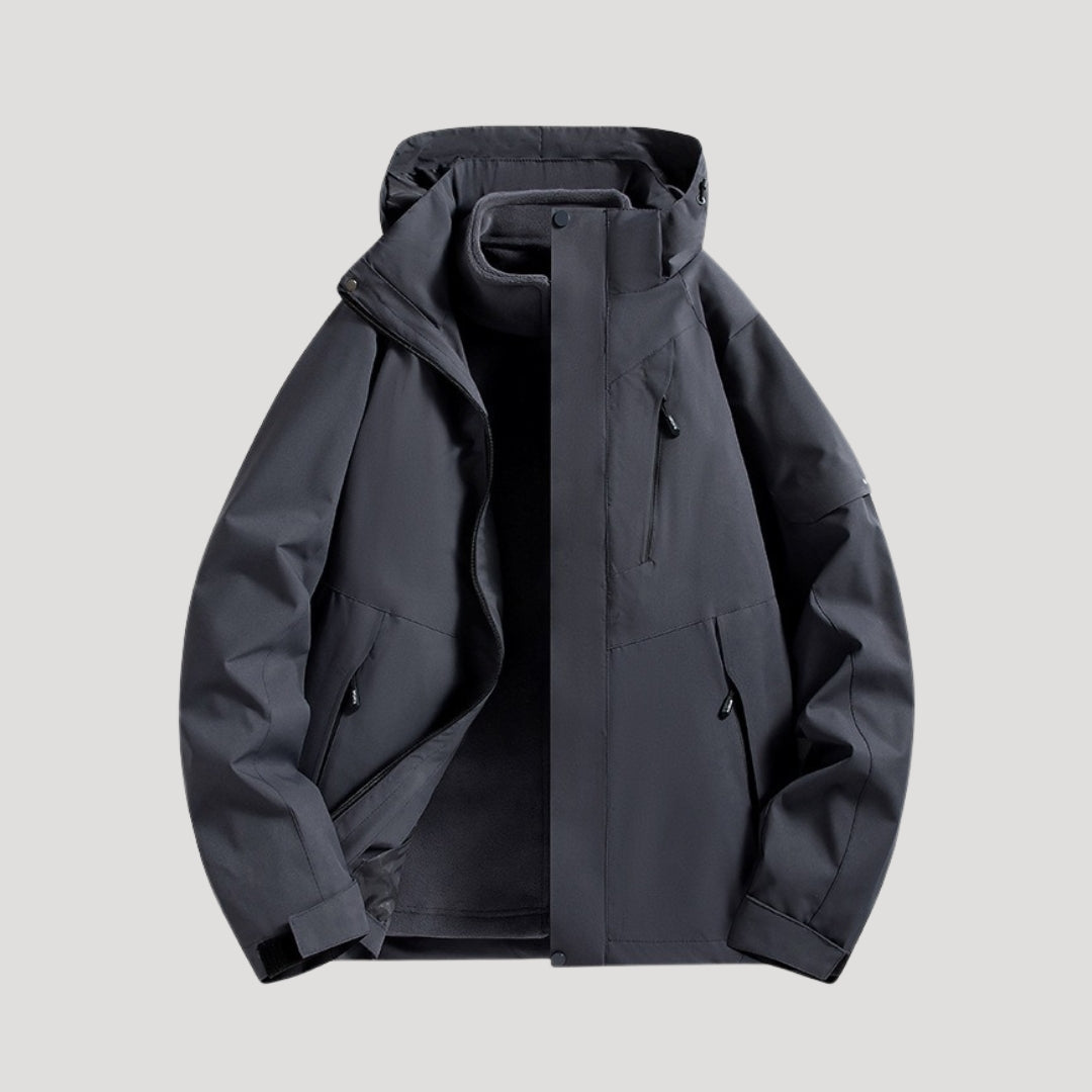 Women's Windbreaker Jacket with Hood and Zipper Pockets