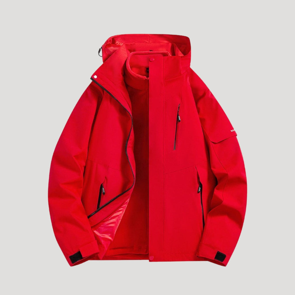 Women's Windbreaker Jacket with Hood and Zipper Pockets