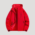 Women's Windbreaker Jacket with Hood and Zipper Pockets