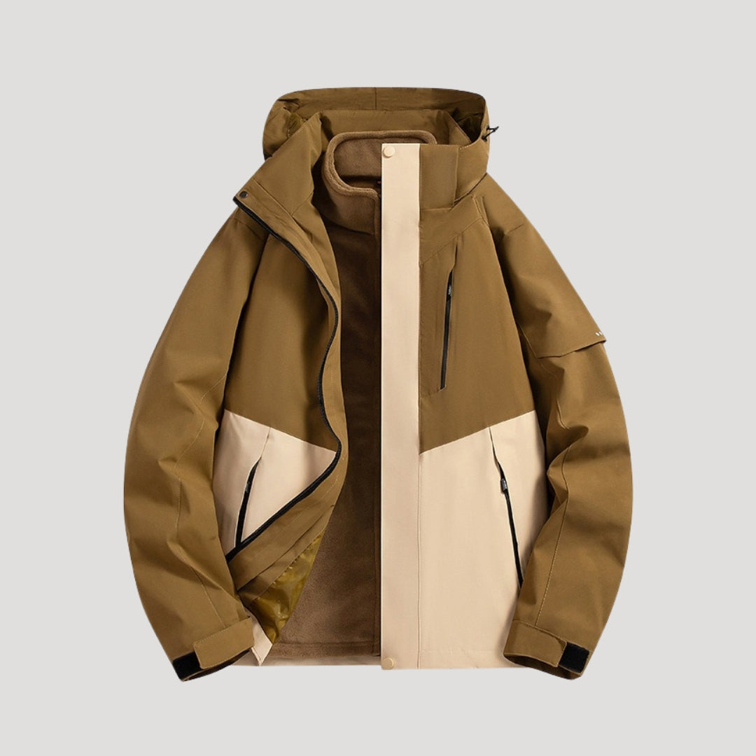 Women's Windbreaker Jacket with Hood and Zipper Pockets