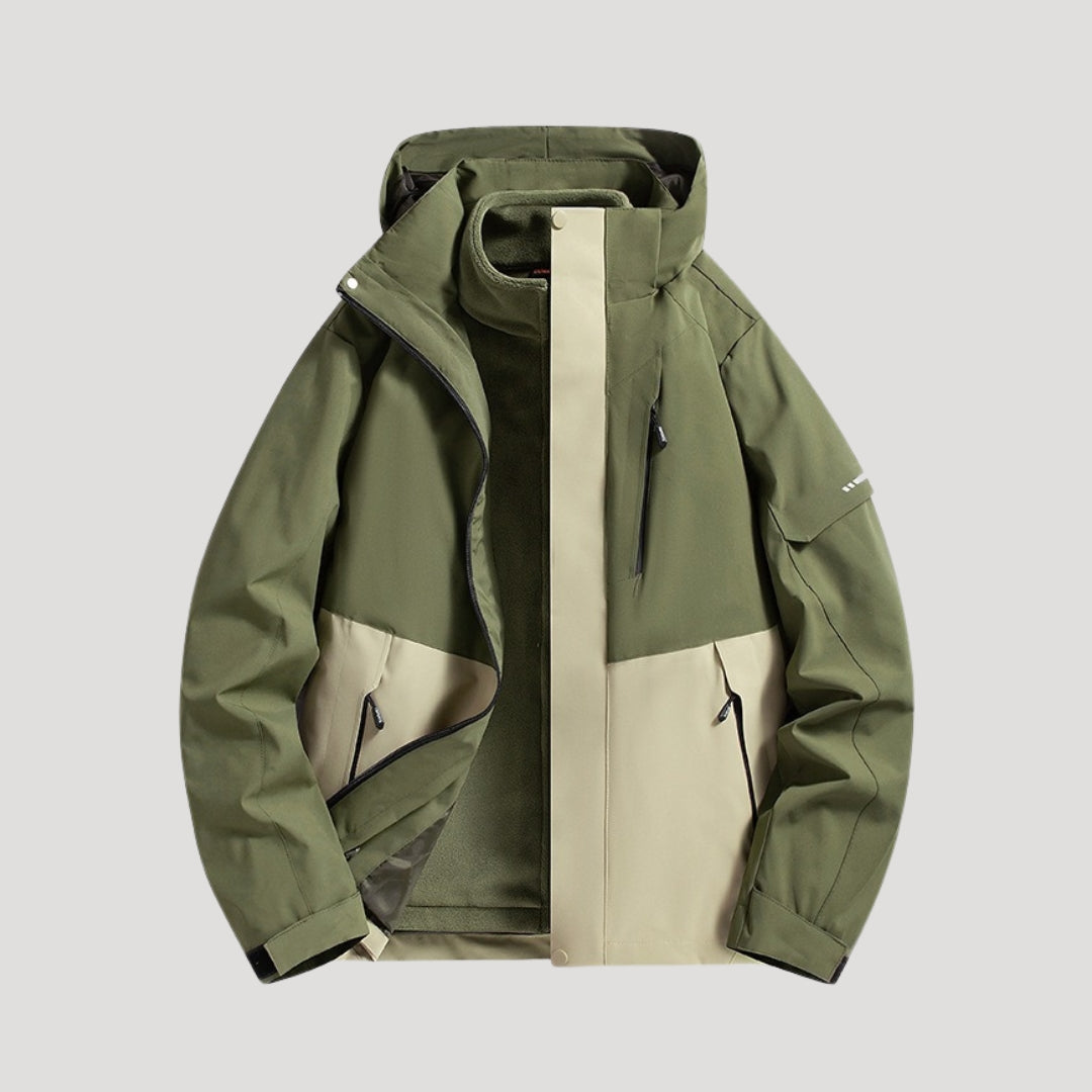 Women's Windbreaker Jacket with Hood and Zipper Pockets