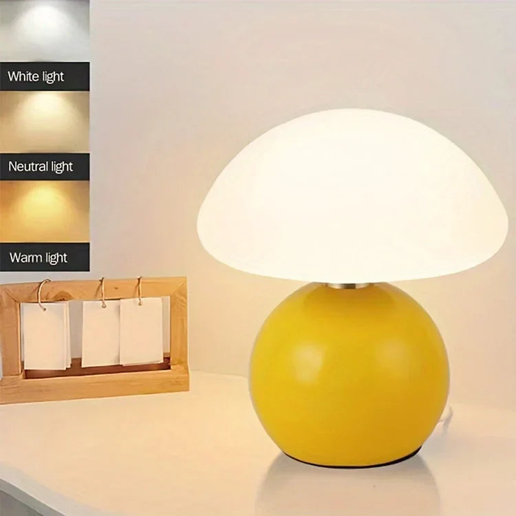 Retro Mushroom Bedside Lamp - Bauhaus-Inspired Table Light