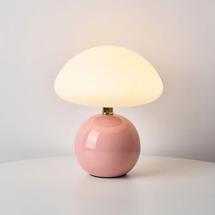 Minimalist Retro Mushroom Table Lamp - Warm Adjustable Light