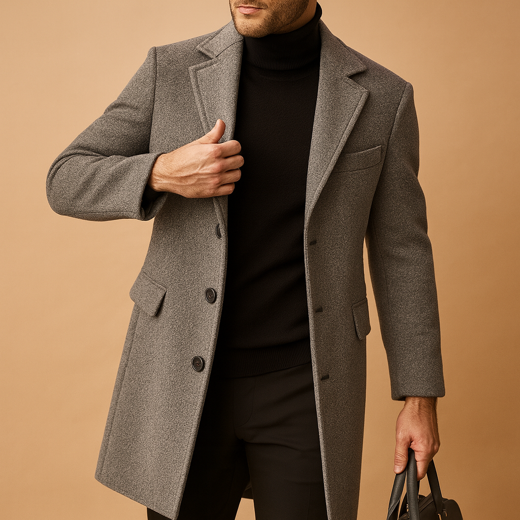 Elegant Relaxed-Fit Formal Overcoat