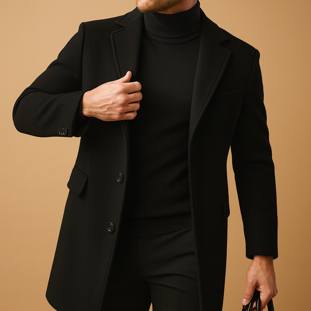 Elegant Relaxed-Fit Formal Overcoat