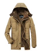 Men’s Warm Lined Hooded Winter Parka Jacket