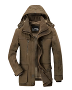 Men’s Warm Lined Hooded Winter Parka Jacket