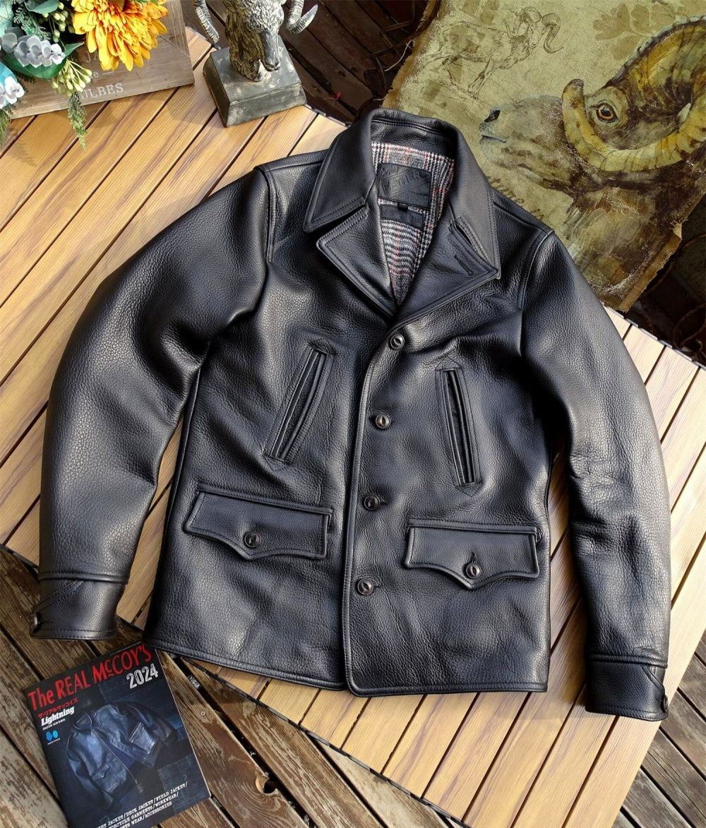 Men's Leather Jacket - M/36