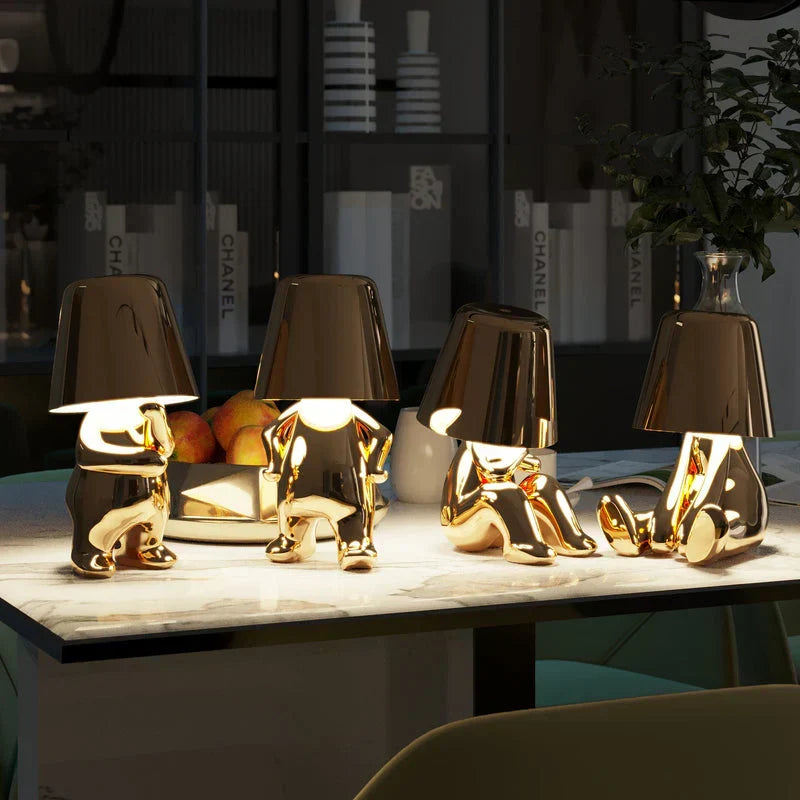Portable Touch Control Table Lamp - Dimmable Mood Lighting - Silver / Confident