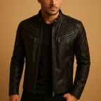 Quilted Stand-Collar Jacket