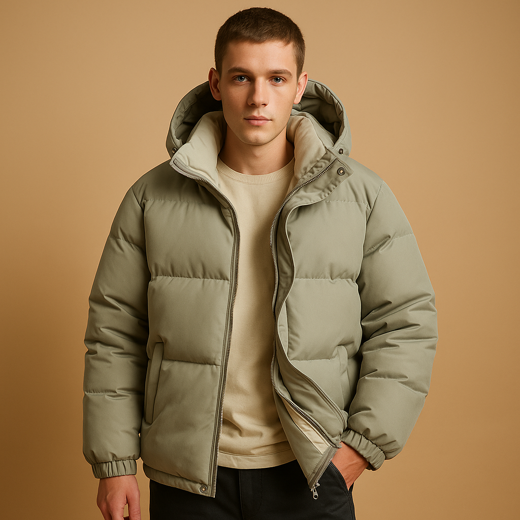 Warm Hooded Puffer Jacket for Cozy Winter Comfort