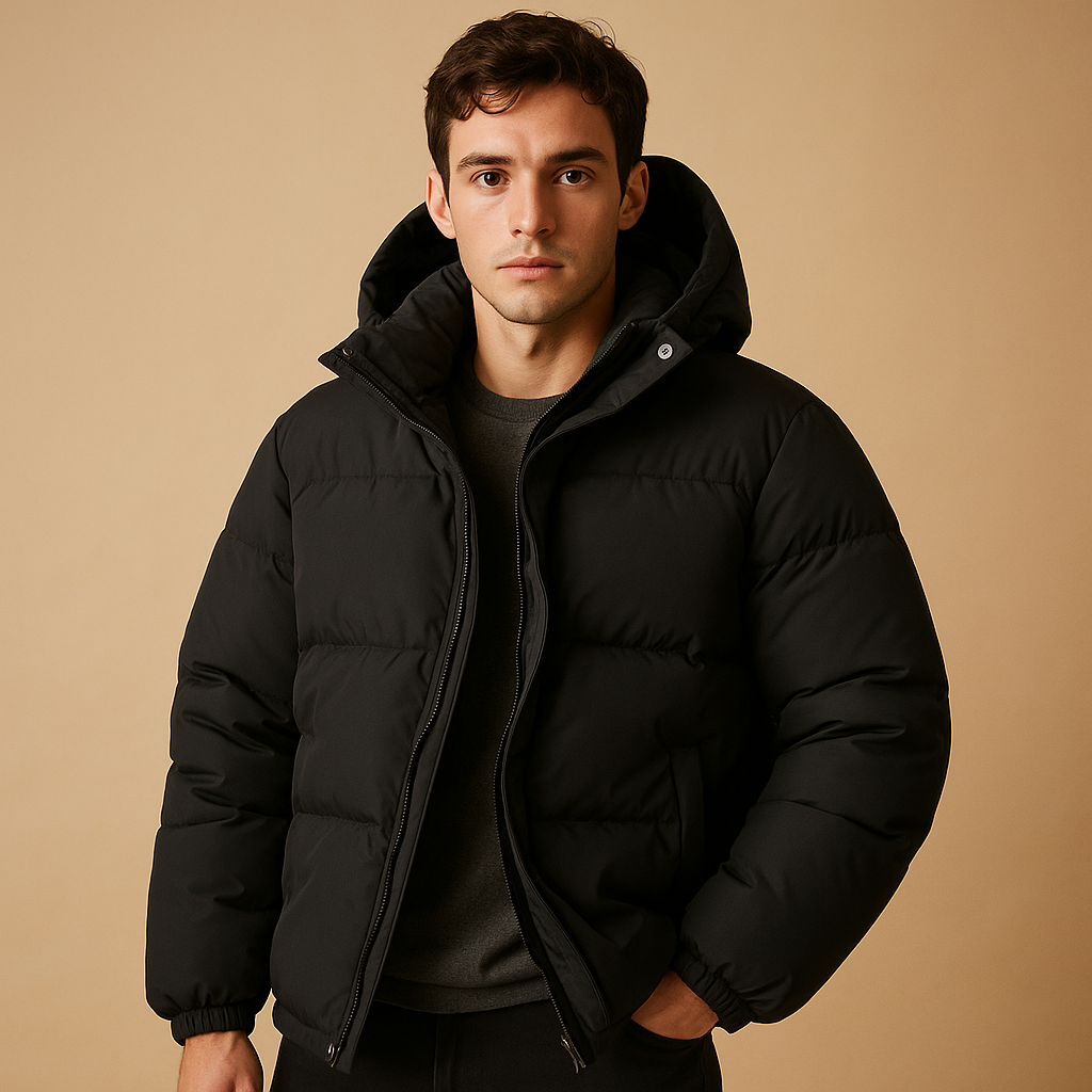 Warm Hooded Puffer Jacket for Cozy Winter Comfort