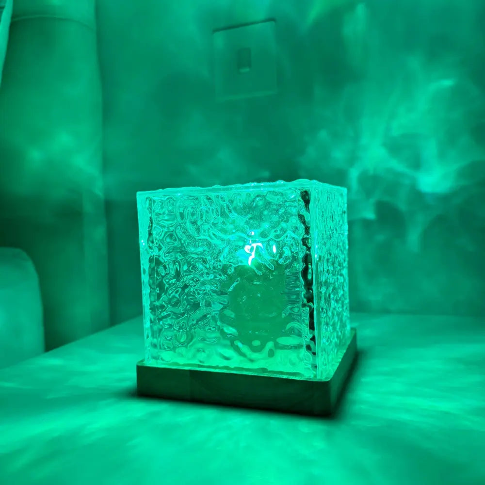 Aurora Cube Lamp - Color-Changing LED with Prism Glow