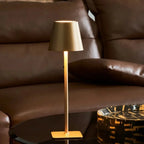 Tall Dimmable Table Lamp - Touch-Control Rechargeable LED - Matte Green