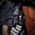 Men's Leather Jacket - Black/Sheepskin