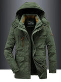 Men's Cozy Sherpa-Lined Hooded Winter Jacket