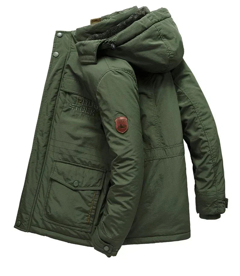 Men's Cozy Sherpa-Lined Hooded Winter Jacket