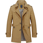 Men's Slim-Fit Long Trench Coat – Sleek, Stylish & Timeless Outerwear