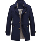 Men's Slim-Fit Long Trench Coat – Sleek, Stylish & Timeless Outerwear