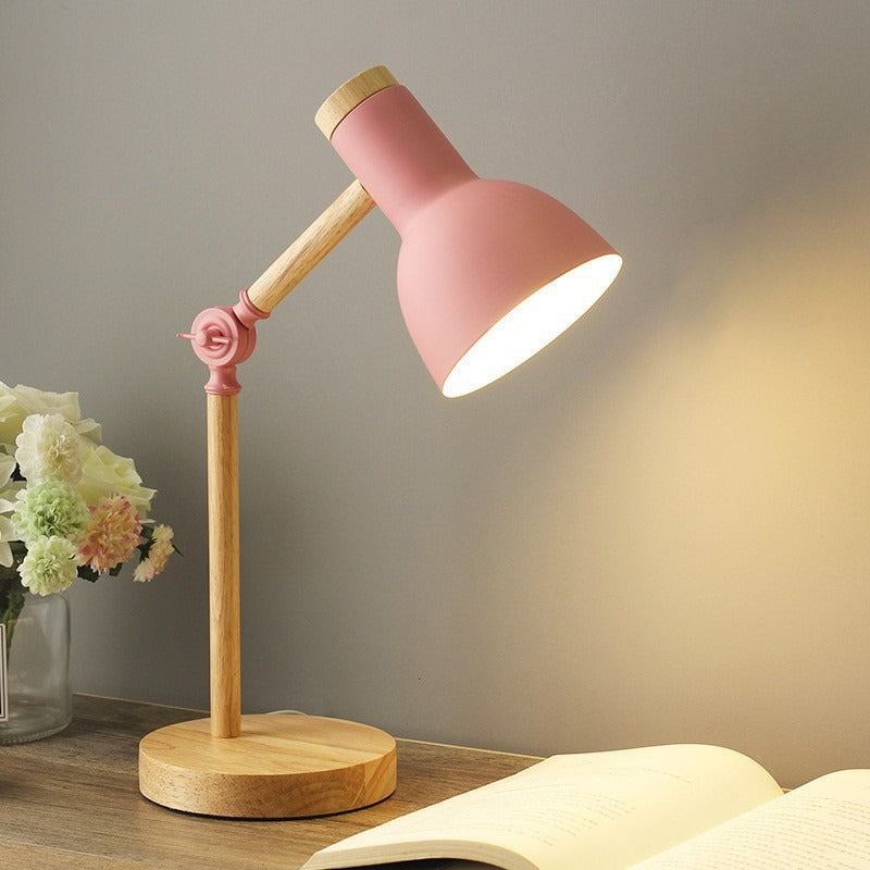 Adjustable Desk Lamp - Modern Lever Arm Directional Light - Pink
