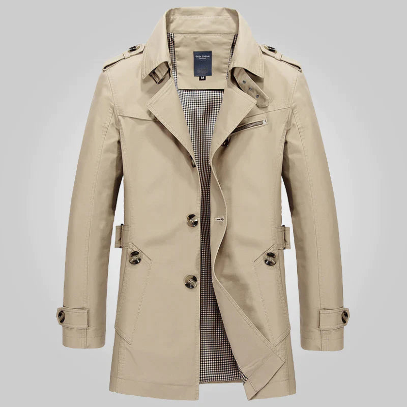 Jasper | Men's Classic Lapel-Collar Trench Coat