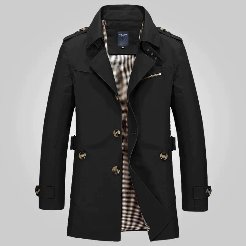 Jasper | Men's Classic Lapel-Collar Trench Coat