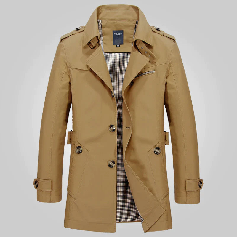 Jasper | Men's Classic Lapel-Collar Trench Coat
