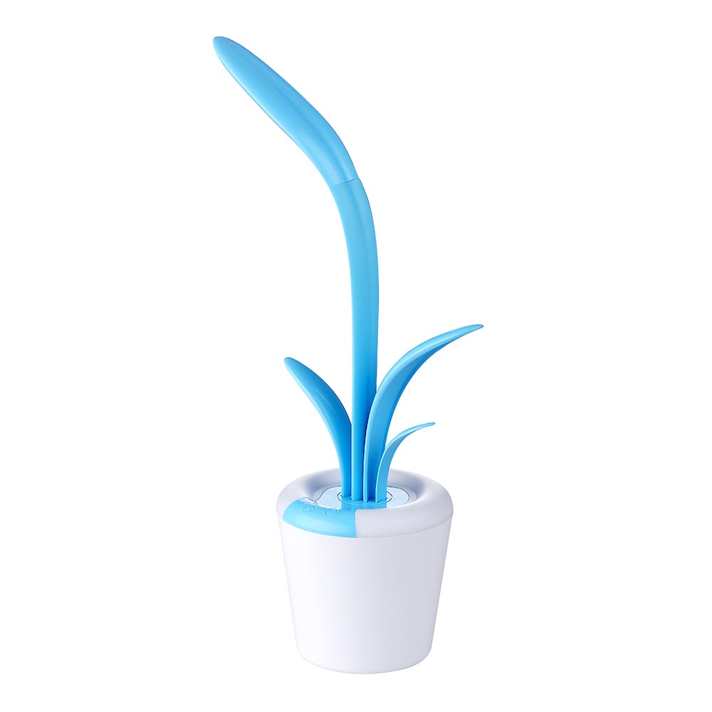 Plant Desk Lamp with Flexible LED - Rechargeable & USB Charging