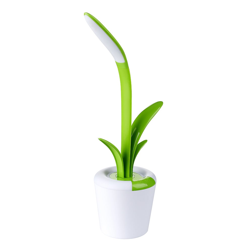 Plant Desk Lamp with Flexible LED - Rechargeable & USB Charging