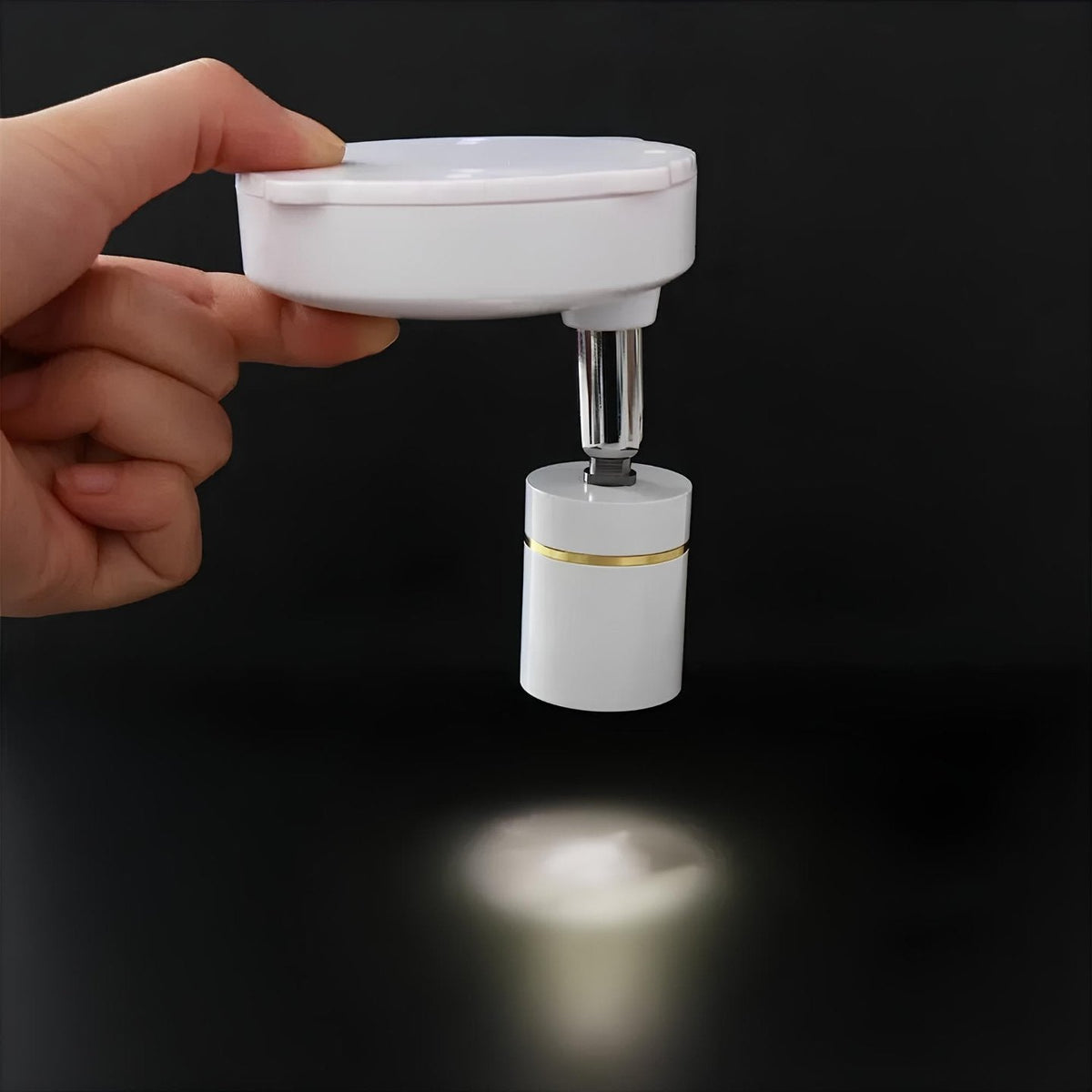 EasyStick Rechargeable Accent Spotlight Lamp for Home Decor - 4 / Black - AA Batteries / White