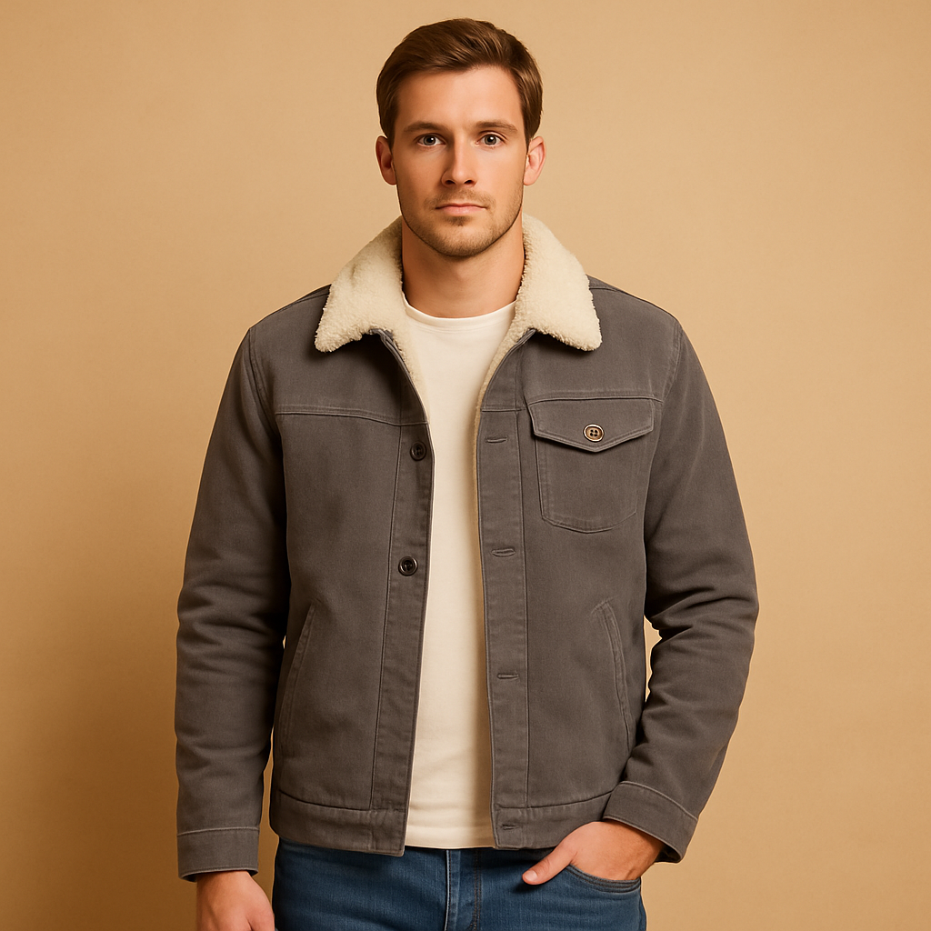 Warm Padded Button-Up Winter Coat